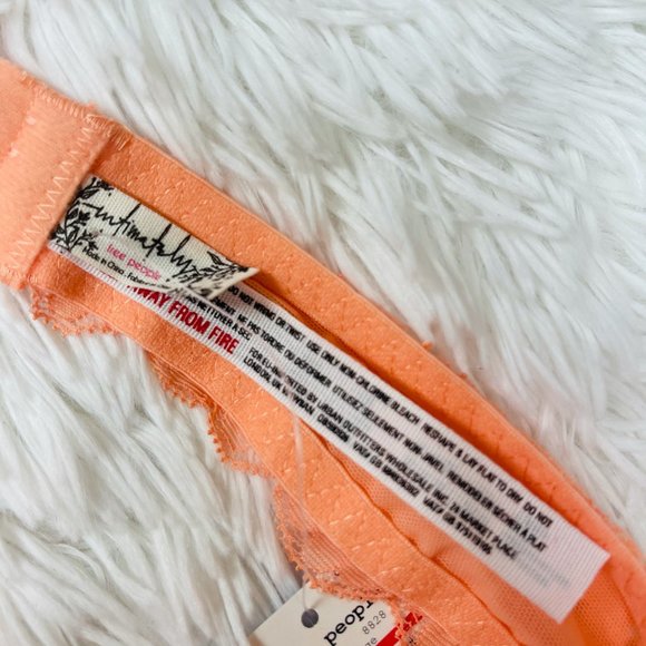 Free People Orange Galloon Lace Halter Bralette XS - Picture 8 of 8